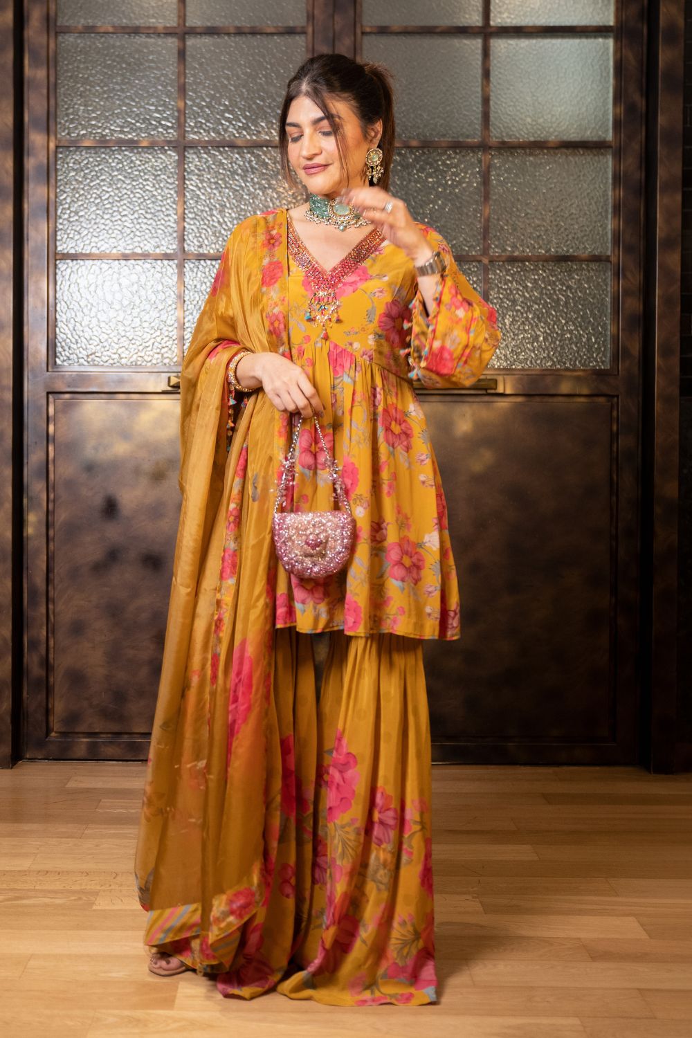Khushnaz In Our Faarsi Gharara Set