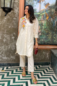 Mitali Wadhwa In Our Sama Button Down Ivory Co-ord Set