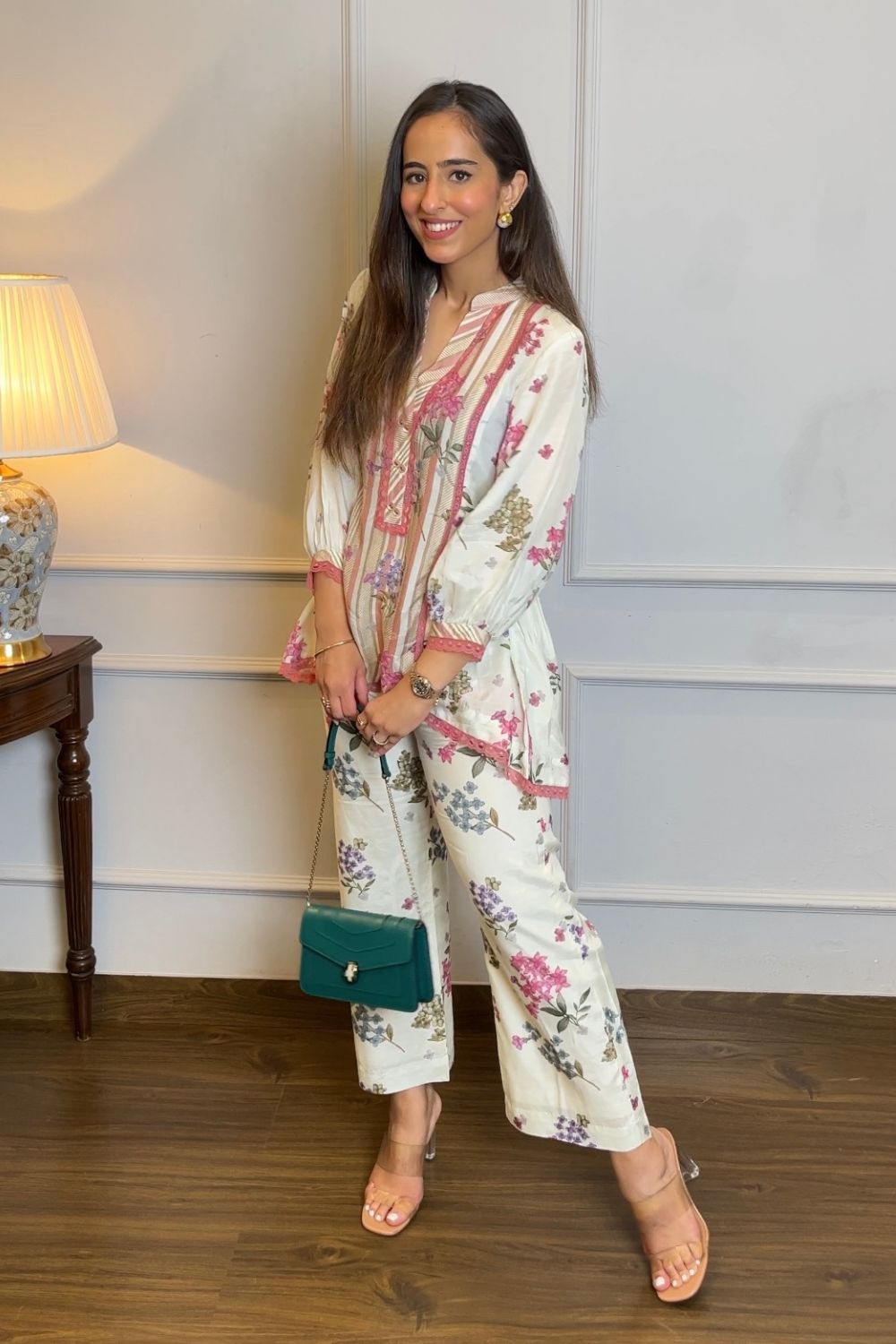 Smridhi In Our Ivory Magnolia Co-ord Set