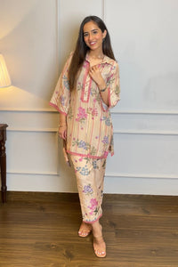 Smridhi In Our Peach Tulip Co-ord Set